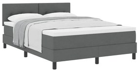 vidaXL Κρεβάτι box spring με στρώμα Σκούρο Γκρι 160 x 200 cm ύφασμα