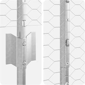 vidaXL Τεντώτο με στήριγμα Ασημί 1,5 x 10 m Ατσάλι