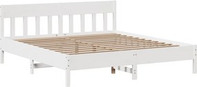vidaXL Σκελετός Κρεβ. Χωρίς Στρώμα Λευκό 180x200 εκ Μασίφ Πεύκο