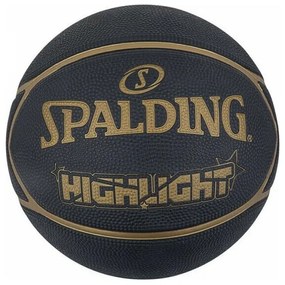 Μπάλα Μπάσκετ Outdoor Spalding Highlight Black/Gold Νο 7 84-355Z1