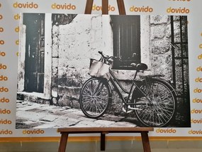Εικόνα ρετρό ποδήλατο σε ασπρόμαυρο σχέδιο