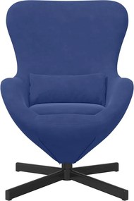 vidaXL Κάθισμα-αυγό Μπλε Αστυνομίας 63 x 73 x 90 εκ Βελούδο