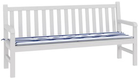 vidaXL Μαξιλάρι Παγκάκι Ριγέ Μπλε και Λευκό 180x50x4 εκ Υφασμά Οξφόρδης