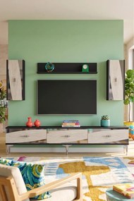 Stewehome Σετ μοντέρνας σύνθεσης τηλεόρασης με ράφι 180x30x41 cm