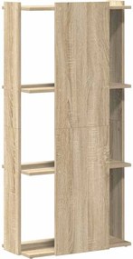 vidaXL Βιβλιοθήκη 3 Επιπέδων Sonoma Δρυς 60x30x120 εκ. Επεξεργ. Ξύλο