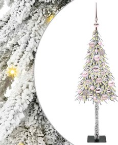 vidaXL Χριστουγεννιάτικο Δέντρο με 150 LED Λευκό 120 cm ΠΕ και Ατσάλι
