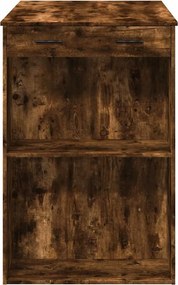 vidaXL Τραπέζι Μπαρ Καπνιστή Δρυς 102x70x103,5 εκ. Επεξεργ. Ξύλο