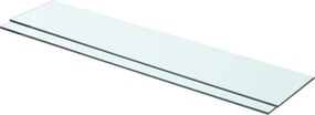 vidaXL Ράφια Πάνελ 2 τεμ. Διάφανα 70 x 15 εκ. Γυάλινα