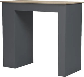 Τραπέζι μπαρ Riff pakoworld ανθρακί-επιφάνεια sonoma 120x55x105εκ