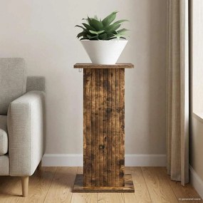 vidaXL Βάση φυτών Καπνισμένο Ξύλο Δρυός 30,5 x 30 x 60,5 εκ