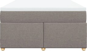 vidaXL Κρεβάτι Boxspring με Στρώμα Taupe 140x200 εκ. Υφασμάτινο