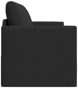vidaXL Φορητός Καναπές Κρεβάτι 110cm Μαύρο ύφασμα