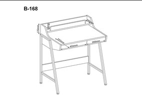 ΓΡΑΦΕΙΟ B-168 OAK / C.BROWN DIOMMI B168BRD