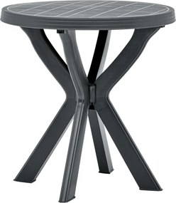 vidaXL Τραπέζι Bistro Ανθρακί Ø70 εκ. Πλαστικό