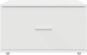 vidaXL Ντουλάπι με Συρτάρια με τροχούς Λευκό 55 x 45 x 31 εκ