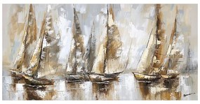 Πίνακας σε Καμβά Yelkan Ι Inart 120x3.5x60εκ. 120x3.5x60 εκ.