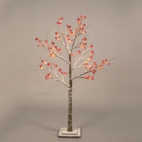 "SNOW RED BERRY TREE" 48 WW LED ΛΑΜΠΑΚ.ΑΝΤΑΠΤ.(24VDC) IP44 20X20X120CM 3M KΑΦΕ ΚΑΛ. ΤΡΟΦ. ACA X1048143