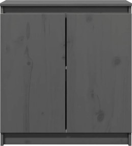 vidaXL Βοηθητικό Ντουλάπι Γκρι 60 x 36 x 65 εκ. από Μασίφ Ξύλο Πεύκου