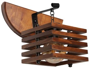 Φωτιστικό Τοίχου - Απλίκα Derin 534LUN3850 15x25cm 1xE27 40W Brown Opviq