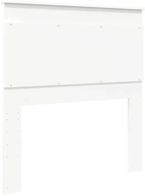 vidaXL Κεφαλάρι με κεφαλάρι Λευκό 90 cm Επεξεργασμένο ξύλο