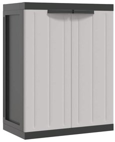 vidaXL Ντουλάπι Αποθ. Εξ. Χώρου Γκρι/Μαύρο 65x37x85 εκ. Πολυπροπυλένιο