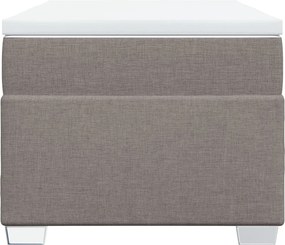 vidaXL Κρεβάτι Boxspring με Στρώμα Taupe 90x200 εκ. Υφασμάτινο
