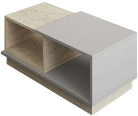 Τραπέζι Σαλονιού Consept 382NRC1214 90x45x36cm Travertine Beige-Grey