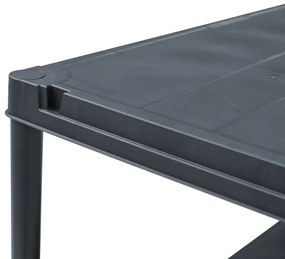 vidaXL Ραφιέρες 5 τεμ. Μαύρες 60 x 30 x 138 εκ. Πλαστικές
