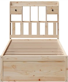 vidaXL Σκελετός Κρεβατιού Χωρίς Στρώμα 100x200 εκ. Μασίφ Πεύκο