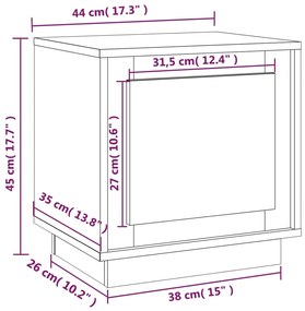 ΚΟΜΟΔΙΝΑ 2 ΤΕΜ. ΛΕΥΚΑ 44 X 35 X 45 ΕΚ. ΑΠΟ ΕΠΕΞΕΡΓΑΣΜΕΝΟ ΞΥΛΟ 819837