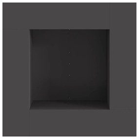 vidaXL Τζάκι Τετράγωνο Μαύρο 80x80x40 εκ. Ατσάλι