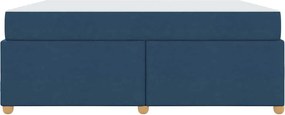 vidaXL Σκελετός Κρεβατιού με στρώμα Μπλε 180 x 200 cm ύφασμα