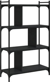 vidaXL Βιβλιοθήκη 4 Επιπέδων Μαύρη 76 x 32 x 123 εκ. από Επεξεργ. Ξύλο
