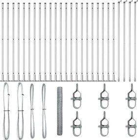 vidaXL Στύλος Περιφράξεων Ασημί 50 x 1,2 μ (δίχτυ 50 χλστ) Ατσάλι