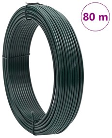 vidaXL Σχοινί Περιφράξεως Πράσινο 80 m PVC