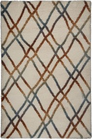 Χαλί Fluffy 369A White-Terra Βιοκαρπέτ 133X190cm