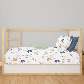 Σεντόνι Κούνιας Με Λάστιχο (70x140+15) Dimcol Rainbow 574 White - Blue