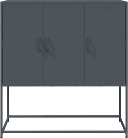 vidaXL Ντουλάπι Ανθρακί 100,5x39x107 εκ. από Ατσάλι