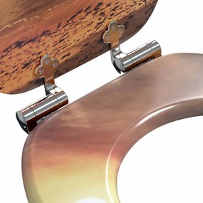 vidaXL Μαλακή κλειστή λεκάνη Πορτοκαλί 44 x 38 εκ. Πίνακας MDF