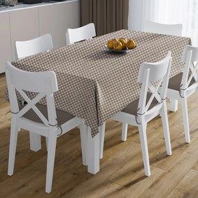 Τραπεζομάντηλο Αλέκιαστο Houndstooth 473 Beige DimCol 180x300 Βαμβάκι-Πολυέστερ