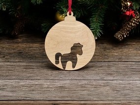 Σετ των 3 Intra απο ξύλο plywood 3mm-4mm πάχος – Χριστουγεννιάτικο μπιχλιμπίδι αλόγων 12x15 cm INTRAVECTRY-MY545362