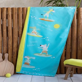 Πετσέτα Θαλάσσης Παιδική Δύο Όψεων Surfing Multi Nima Beach 70x140cm 100% Cotton