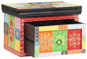 vidaXL Κομοδίνο 2 pcs Πολύχρωμο 40 x 30 x 28 εκ Μασίφ ξύλο μάνγκο