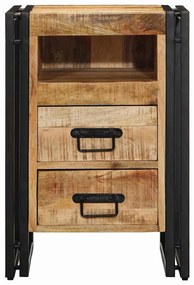 vidaXL Κομοδίνο με συρτάρι Καφέ 40 x 40 x 59 εκ. Μασίφ ξύλο μάνγκο