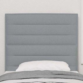vidaXL LED κεφαλάρι με φώτα λωρίδας LED Ανοιχτό γκρι 80 cm ύφασμα