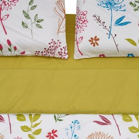 Heinner VN-4KSBED-FLW Σετ Σεντόνι 220x240cm με 2 Μαξιλαροθήκες 50x70cm και 1 Παπλωματοθήκη 200x220cm Υπέρδιπλο Flowers 4τμχ