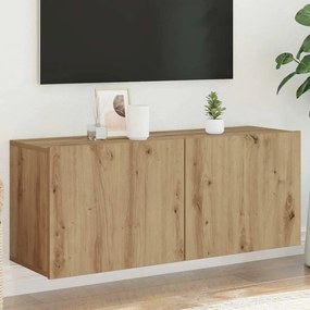 vidaXL Ντουλάπι Τοίχου Τηλεόρασης Τεχνίτης Δρυς 100 x 30 x 41 εκ