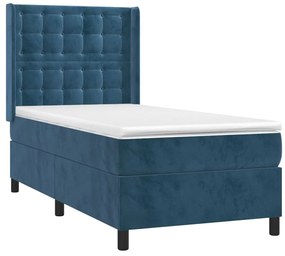 ΚΡΕΒΑΤΙ BOXSPRING ΜΕ ΣΤΡΩΜΑ ΣΚΟΥΡΟ ΜΠΛΕ 90X200 ΕΚ. ΒΕΛΟΥΔΙΝΟ 3132901