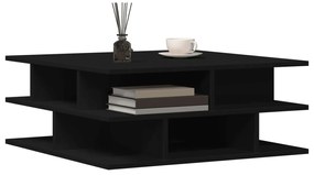 vidaXL Τραπεζάκι Σαλονιού Μαύρο 70x70x29 εκ. Επεξεργασμένο Ξύλο