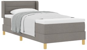 vidaXL Κρεβάτι με Στρώμα Ταπέ 90x200 εκ Ύφασμα